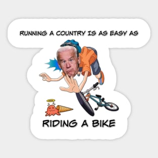 Biden Bike Crash Sticker